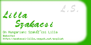 lilla szakacsi business card